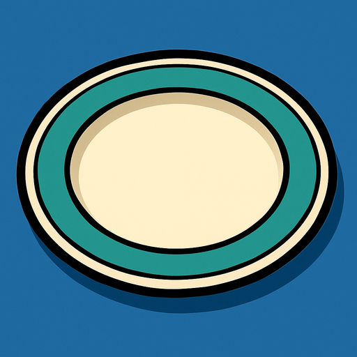 Plate.
In-Game asset.  2d.  High contrast.  No shadows