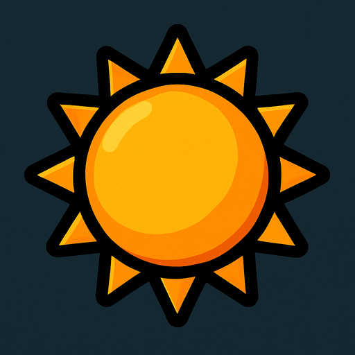 sun.
In-Game asset.  2d.  High contrast.  No shadows