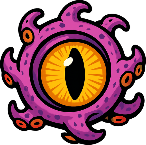 ojo de pulpo.
In-Game asset.  2d.  High contrast.  No shadows