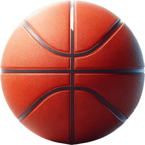 basketbol topu.
Single Game Texture. In-Game asset. 2d. Blank background. High contrast. No shadows.