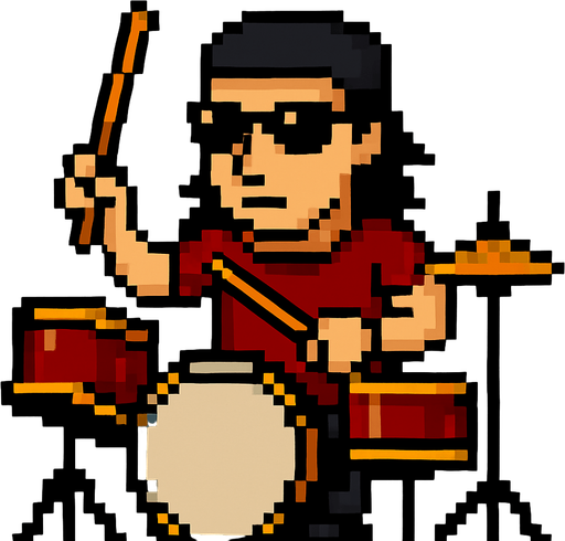 he is holding drumstick