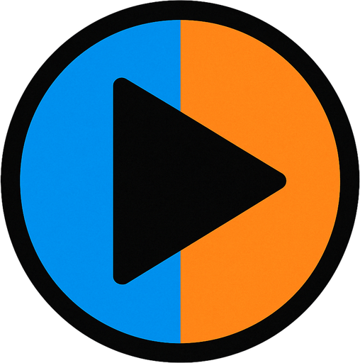 Play button for portal video game.
In-Game asset.  2d.  High contrast.  No shadows