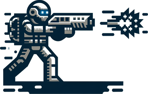 A space shooter enemy that shoots bullets.
Single Game Texture. In-Game asset. 2d. Blank background. High contrast. No shadows.