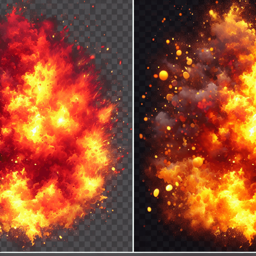 some fire particles Single Game Texture. In-Game asset. 2d. Blank background. High contrast. No shadows.