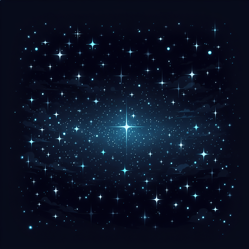 a black background filled with stars.
Single Game Texture.  In-Game asset.  2d.  Blank background.  High contrast.  No shadows