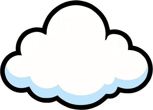 cloud.
In-Game asset.  2d.  High contrast.  No shadows
