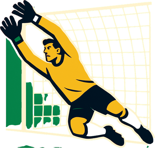 GOALKEEPER.
In-Game asset.  2d.  High contrast.  No shadows NO BALL