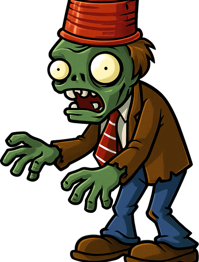 kankanlı zombi plants vs zombies.
In-Game asset.  2d.  High contrast.  No shadows