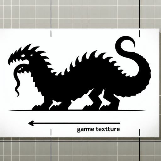 Long tail, big tongue.
Single Game Texture. In-Game asset. 2d. Blank background. High contrast. No shadows.