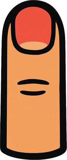 Fingertip.
In-Game asset.  2d.  High contrast.  No shadows