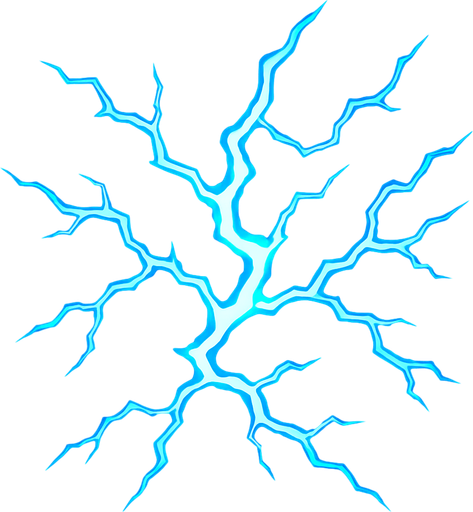 blue electricity.
In-Game asset.  2d.  High contrast.  No shadows