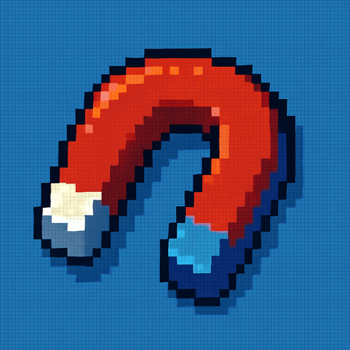 pixelart magnet
In-Game asset.  2d.  High contrast.  No shadows. Pixel art