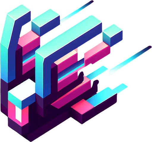 flying neon enemy, blocky, sharp angles.
Single Game Texture.  In-Game asset.  2d.  Blank background.  High contrast.  No shadows