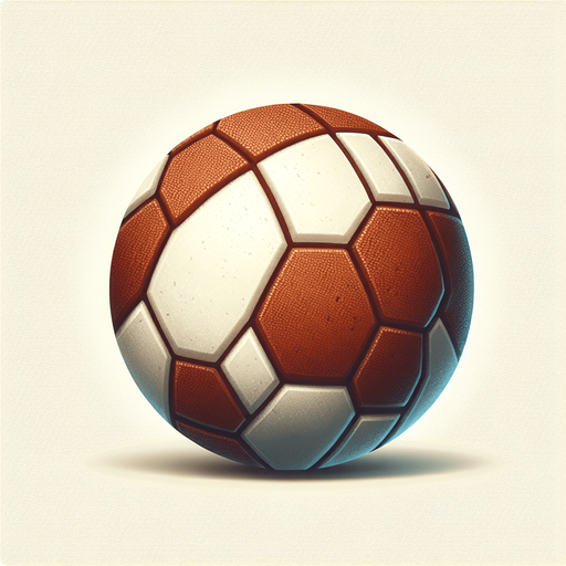 football ball Single Game Texture. In-Game asset. 2d. Blank background. High contrast. No shadows.