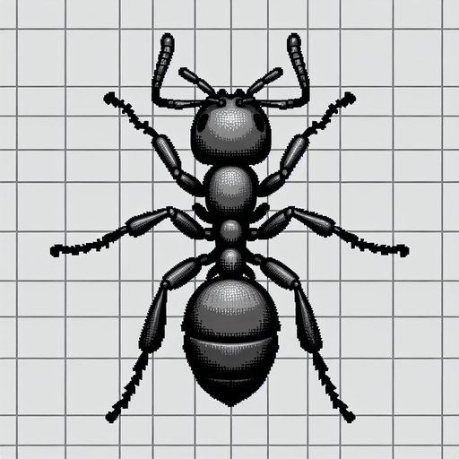 topdown 2d ant, blank background, no shadows.
Single Game Texture.  In-Game asset.  2d.  Blank background.  High contrast.  No shadows