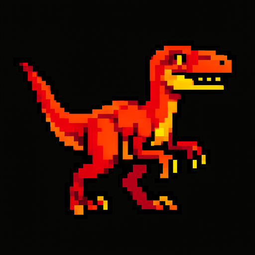 Veliciraptor pixel.
In-Game asset.  2d.  High contrast.  No shadows