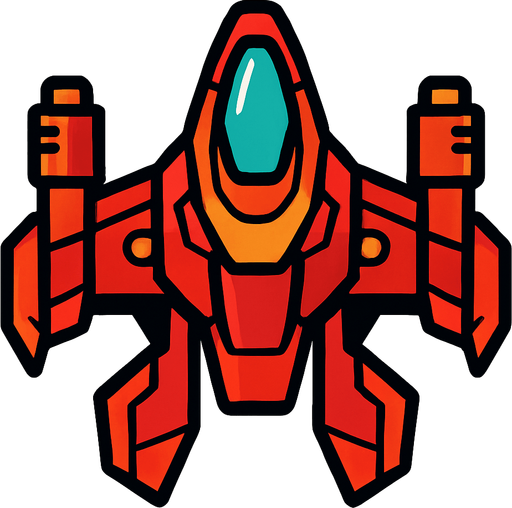 spaceship.
In-Game asset.  2d.  High contrast.  No shadows