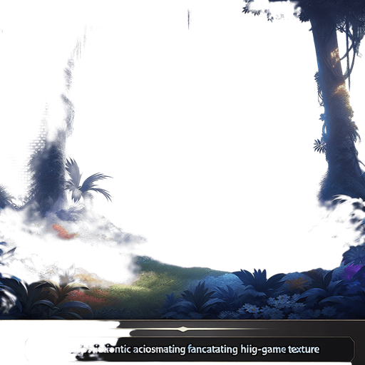 magic forest.
Single Game Texture.  In-Game asset.  2d.  Blank background.  High contrast.  No shadows