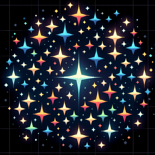 a black background filled with stars.
Single Game Texture.  In-Game asset.  2d.  Blank background.  High contrast.  No shadows