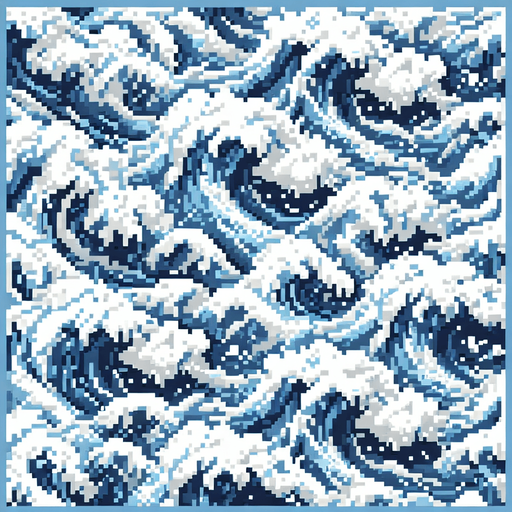tileable white water texture pixel art.