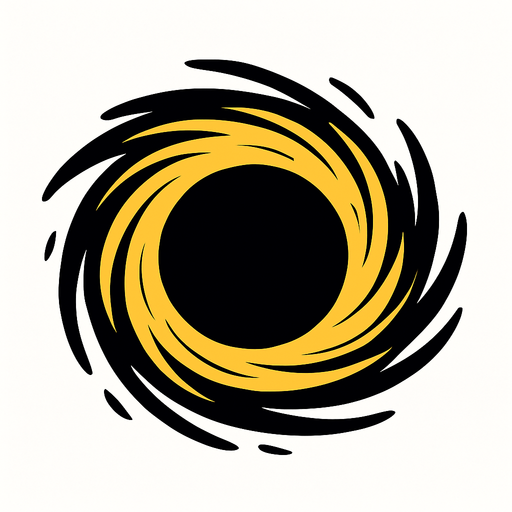 only black hole simple
no background.
In-Game asset.  2d.  High contrast.  No shadows