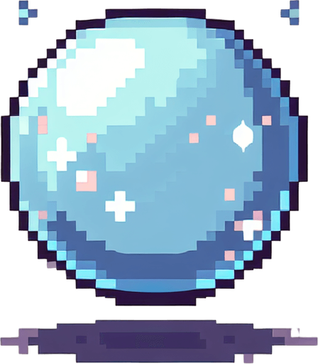 a pixel bubble.
Single Game Texture.  In-Game asset.  2d.  Blank background.  High contrast.  No shadows