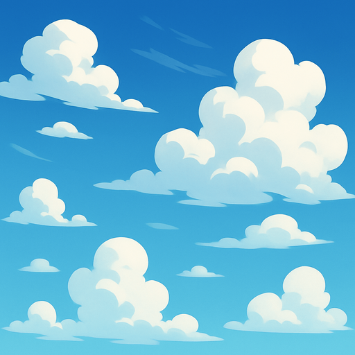 Create a cool sky background.
In-Game asset.  2d.  No shadows