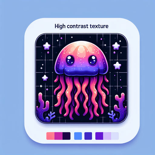 jelly fish.
Single Game Texture.  In-Game asset.  2d.  Blank background.  High contrast.  No shadows