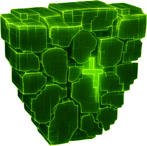 Glowing yellow-green cyberpunk neon hologram 3d