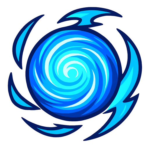 Mavi top rasengan top.
In-Game asset.  2d.  High contrast.  No shadows