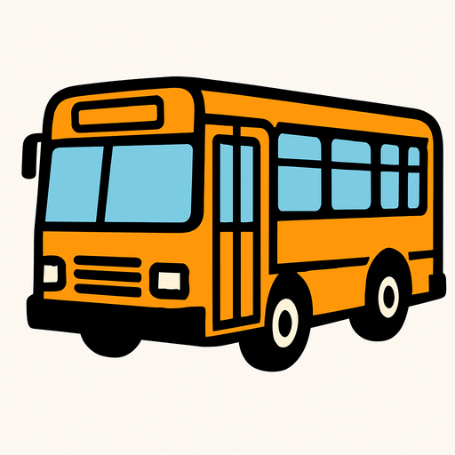 Bus.
In-Game asset.  2d.  High contrast.  No shadows