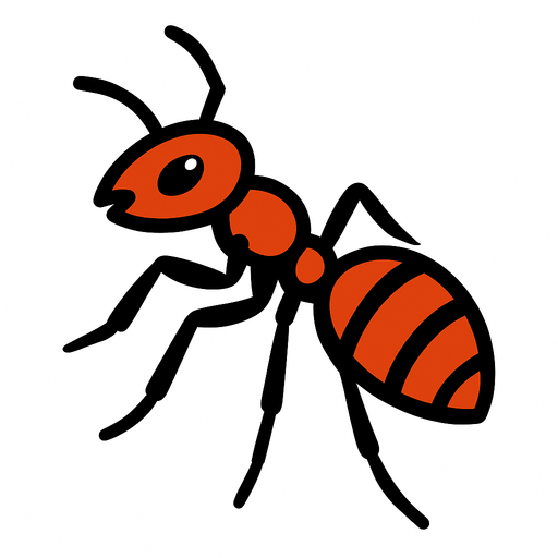 Ant.
In-Game asset.  2d.  High contrast.  No shadows