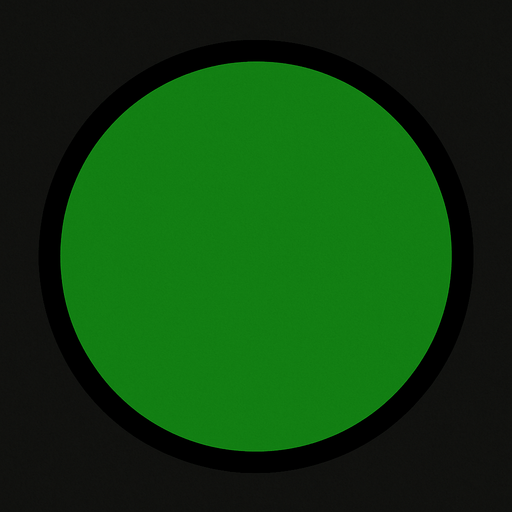 a circle with the color 0x4a8102.
In-Game asset.  2d.  High contrast.  No shadows