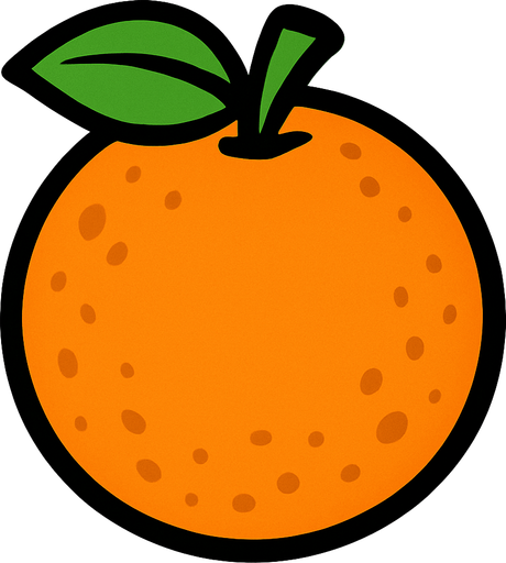 Orange.
In-Game asset.  2d.  High contrast.  No shadows