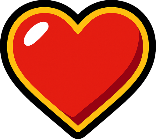 heart.
In-Game asset.  2d.  High contrast.  No shadows