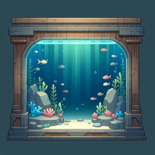 фон аквариума без рыб
Single Game Texture. In-Game asset. 2d. Blank background. High contrast. No shadows.