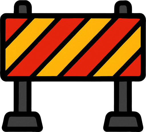 barrier.
In-Game asset.  2d.  High contrast.  No shadows