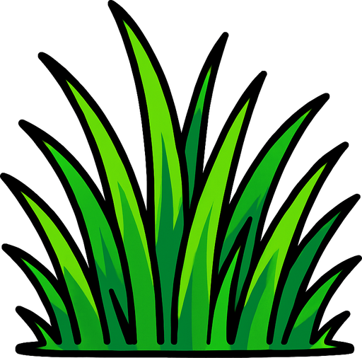 Çimen.
In-Game asset.  2d.  High contrast.  No shadows