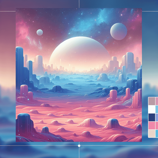 beautiful landscape. starry sky, pastel colours, high definition, alien world..
Single Game Texture. In-Game asset. 2d. Blank background. High contrast. No shadows.