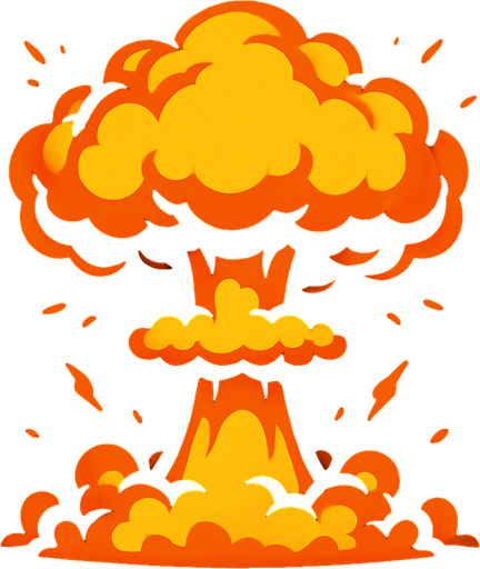 explosion nuclear.
In-Game asset.  2d.  High contrast.  No shadows