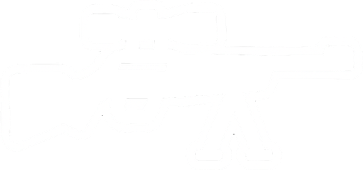 black sniper icon with white stroke.
In-Game asset.  2d.  High contrast.  No shadows