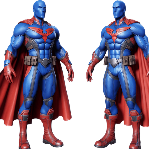Superman.
Single Game Texture.  In-Game asset.  2d.  Blank background.  High contrast.  No shadows
