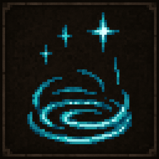 Spell icon Dark souls style 2d pixel art.
In-Game asset.  2d.  High contrast.  No shadows