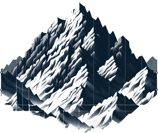 MOUNTAIN.
Single Game Texture. In-Game asset. 2d. Blank background. High contrast. No shadows.