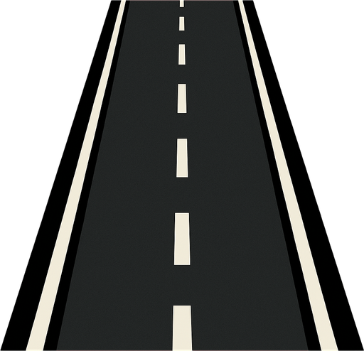 big road.
In-Game asset.  2d.  High contrast.  No shadows