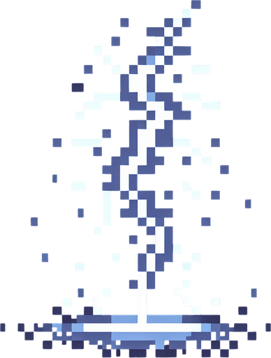 pixel art of a single lightning strike.
Single Game Texture. In-Game asset. 2d. dark background. High contrast. No shadows.