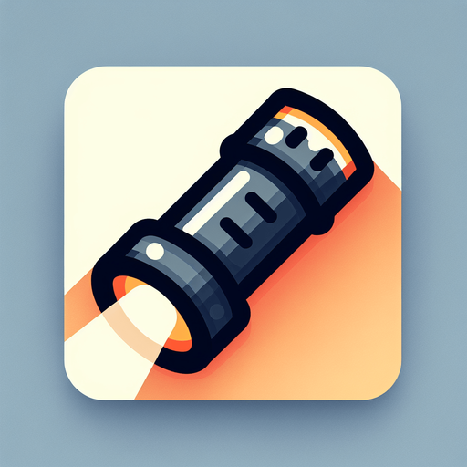 craete a flashlight light.
Single Game Texture.  In-Game asset.  2d.  Blank background.  High contrast.  No shadows