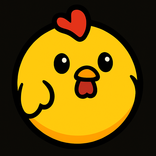ball chicken and yellow.
In-Game asset.  2d.  High contrast.  No shadows