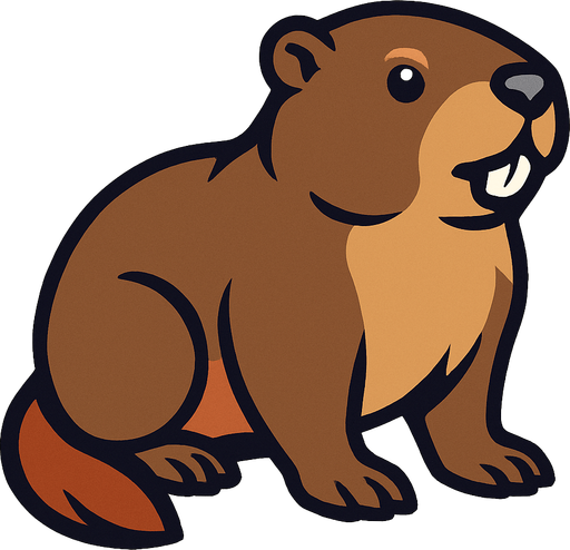 Marmot.
In-Game asset.  2d.  High contrast.  No shadows