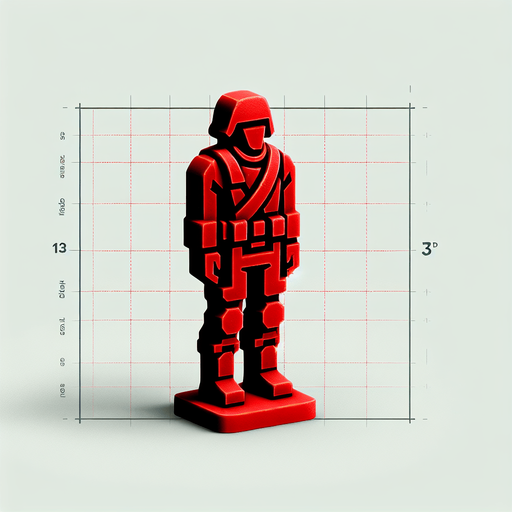 A red soldier toy Single Game Texture. In-Game asset. 2d. Blank background. High contrast. No shadows.